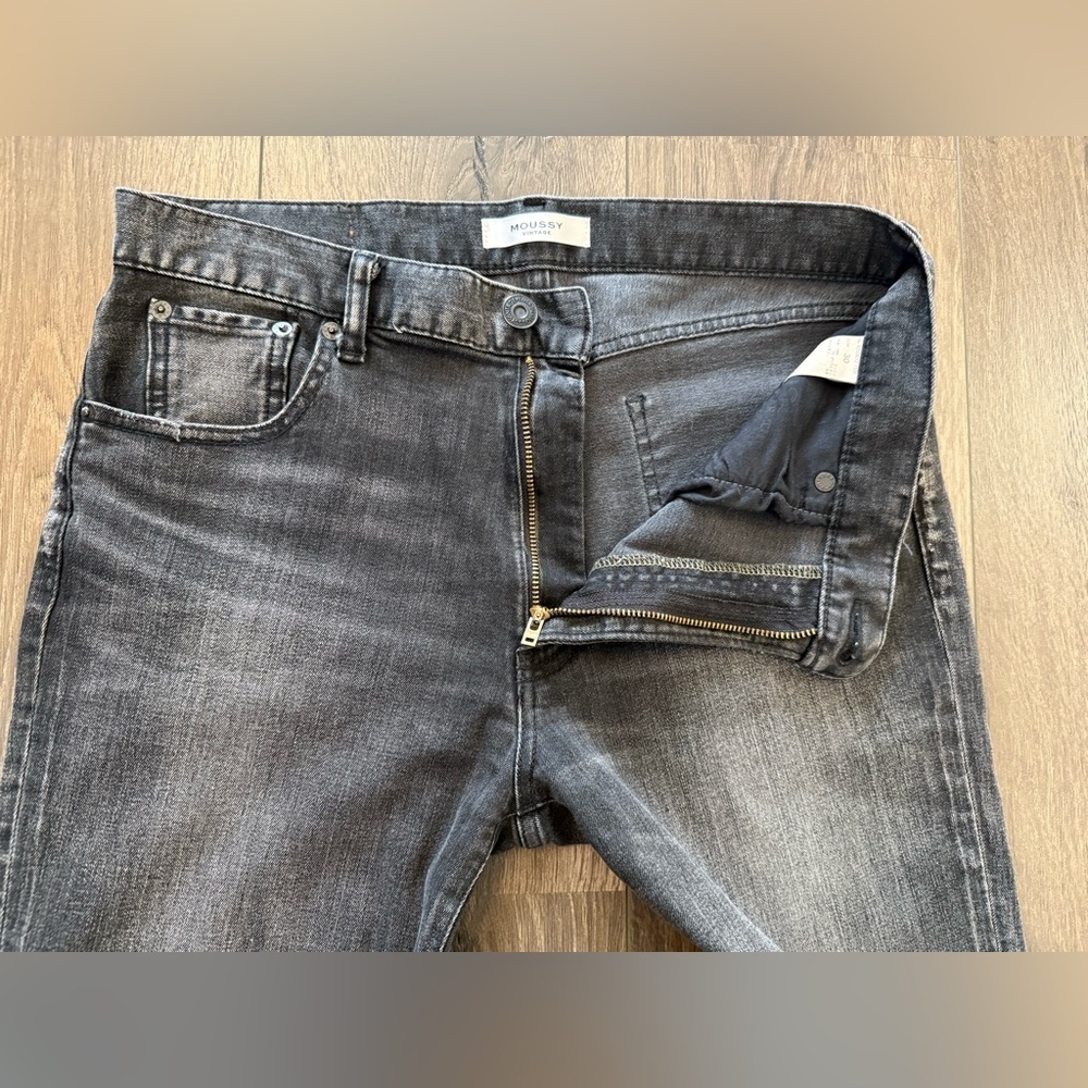 MOUSSY Vintage Dark Gray Wash Jeans Size 30 - Picture 5 of 12